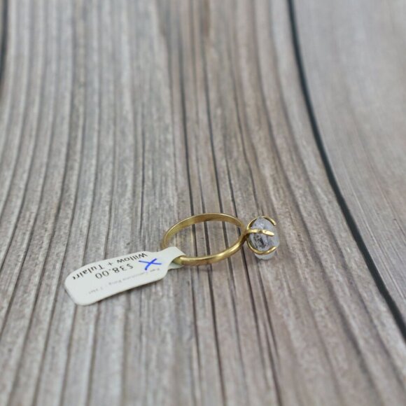 Quartz Gemstone Ring 7 Gold Quartz Stacking Gypsy Bohemian Gift Boho Dainty NWT - Picture 9 of 12